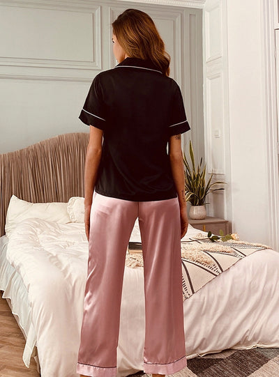 Silk Short-sleeved Trousers Suit Pajamas