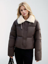 Lamb Loose Short Cotton-padded Jacket