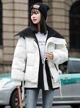 Two-piece Short White Duck Down Jacket