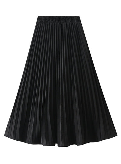 Skinny Pleated Elastic Waist Skirt