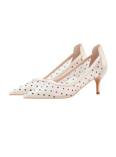 Mesh Polka-dot Stilettos Shoes