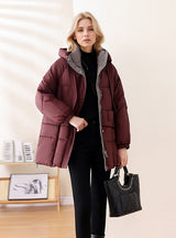 Medium-long Leisure Hooded Down Coat