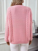 Casual Twist Solid Color Pullover Sweater