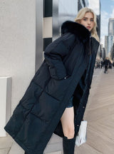 Loose Long Over the Knee Thickened Cotton-padded Jacket