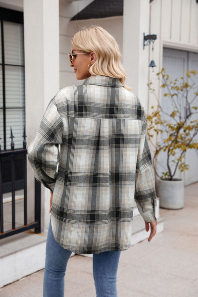 Casual Fashion Street Loose Plaid Shirt