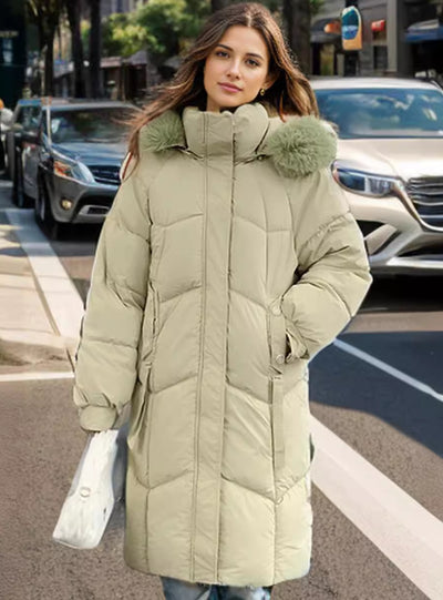 Thickened Medium and Long Over-the-knee Down Jacket