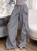 Slim Casual Overalls Pleated Elastic Pant