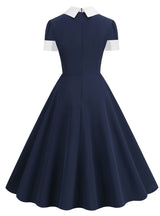 1950'S Bow Contrast Vintage Dress