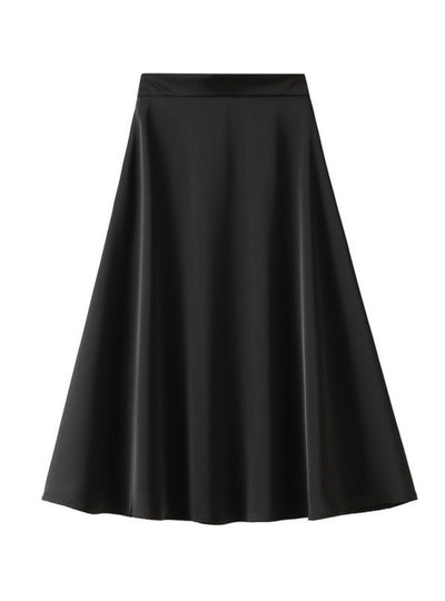 Women Satin Silk Slip Skirt