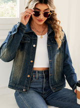 Denim Top Casual Long Sleeve Coat