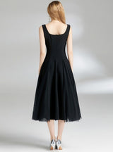 Black Gauze Sling Sleeveless Dress