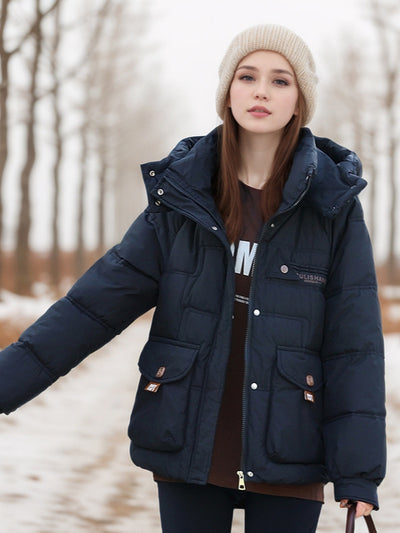 Loose Padded Hooded Cotton-padded Jacket