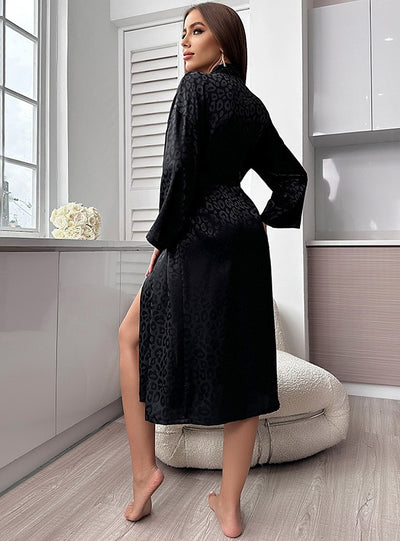 Sexy Long Robe Silk Bathrobe