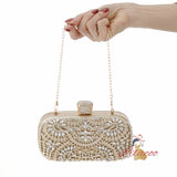 Diamond-studded Slung Portable Clutch Bag