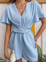 Lotus Leaf Sleeve Casual Jumpsuit