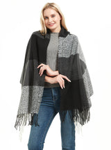 Fringed Large Plaid Scarf Warm Scarf Shawl