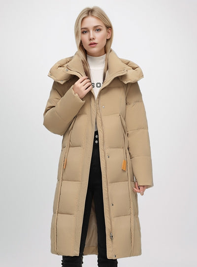 Medium and Long Thick Hooded Loose Cotton-padded Jacket