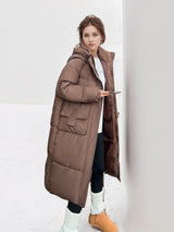 Loose Padded Pockets Long Cotton-padded Down Jacket