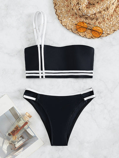 One-shoulder Sexy Split Swimsuit Bikini