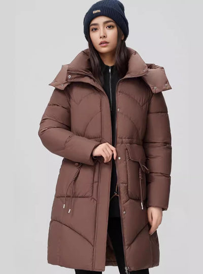 Waist Thickening Hooded Cotton-padded Jacket