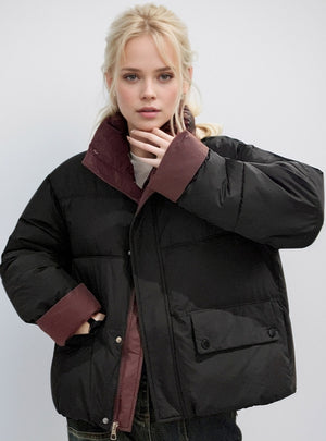 Women Short Cotton-padded Jacket Coat