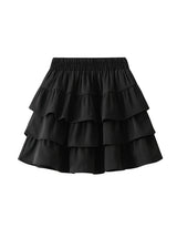 Elastic Waist Slim Puff Cake Skirt