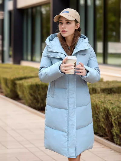 Long Slim Hooded Padded Cotton-padded Jacket