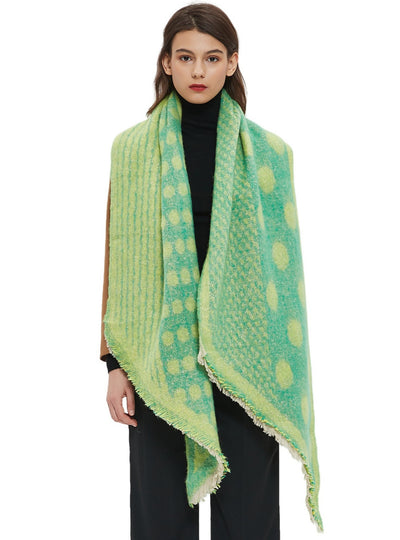 Thickened Jacquard Polka-dot Bevel Scarf