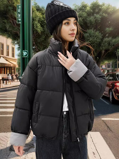 Loose and Thick Short Cotton-padded Jacket Coat