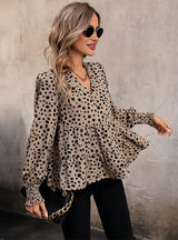 Long Sleeve Leopard Print Shirt