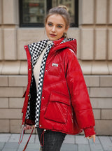 Wash-free Glossy Cotton-padded Jacket Coat