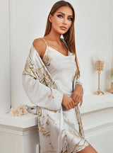 Medium-length Two-piece Nightgown Pajamas