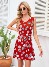 Retro Party Printed Polka-dot Dress