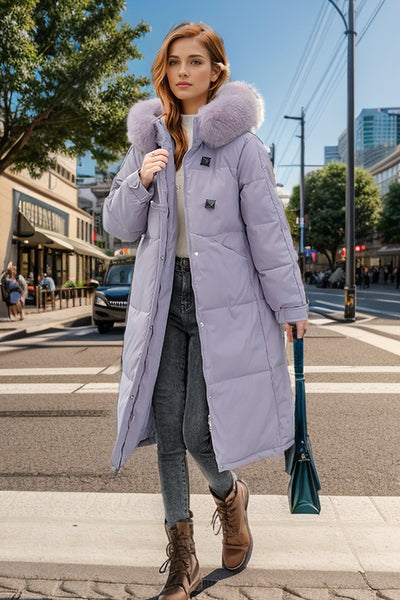 Long Cotton-padded Loose Down Jacket