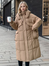 Loose Long Knee-length Cotton-padded Coat