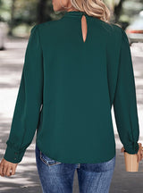 Solid Color Pullover Long Sleeve Shirt