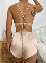 Sexy Backless Shorts Two-piece Pajamas