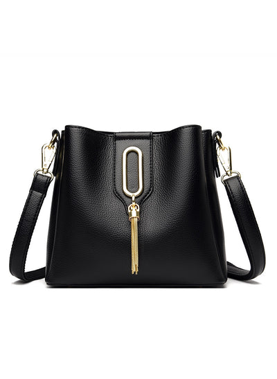 Large Capacity Fashion Tassel Slung Bucket Bag