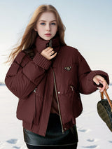 Stand-up Collar Short Thick Cotton-padded Jacket