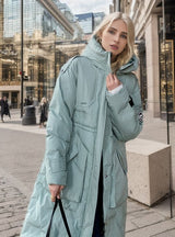 Loose Medium and Long Cotton-padded Coat