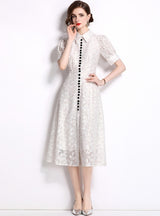 Palace Style Lace Short Sleeve Dress