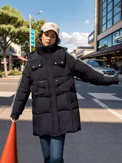 Long Knee-length Loose Padded Cotton-padded Jacket