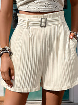 Summer Casual Pleated Wide-leg Short