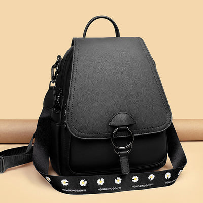 Women Leisure Soft Leather Backpack