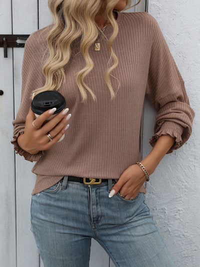 Loose Casual Pit Long Sleeve T-shirt