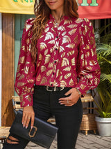 Plant Bronzing Printed Shirt