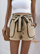 Apricot Pocket Casual Shorts