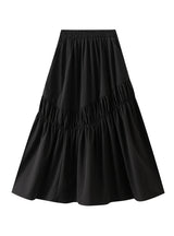 High Waist Irregular Pleated Skirt