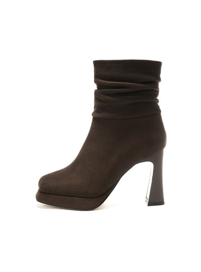 Square Toe and Thick Heel Booties