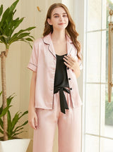 Short-sleeved Pajamas Three-piece Set